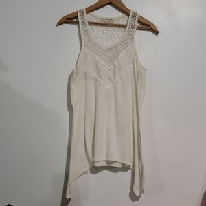 Altar'd State Cream Lace Sleeveless Top Sz S